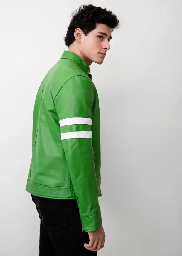 Ben 10 Alien Force Green Leather Jacket