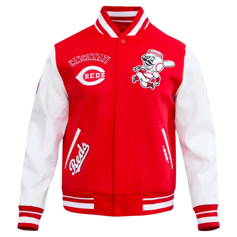 Mens Cincinnati Reds Letterman Varsity Jacket