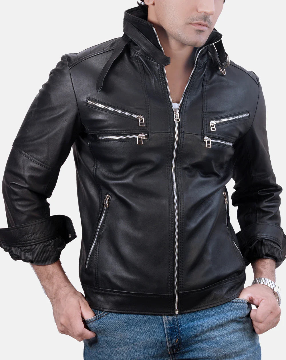 Dior Light Weight Black Bomber Genuine Leather Jacket