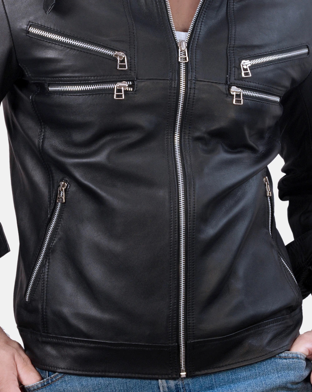 Dior Light Weight Black Bomber Genuine Leather Jacket