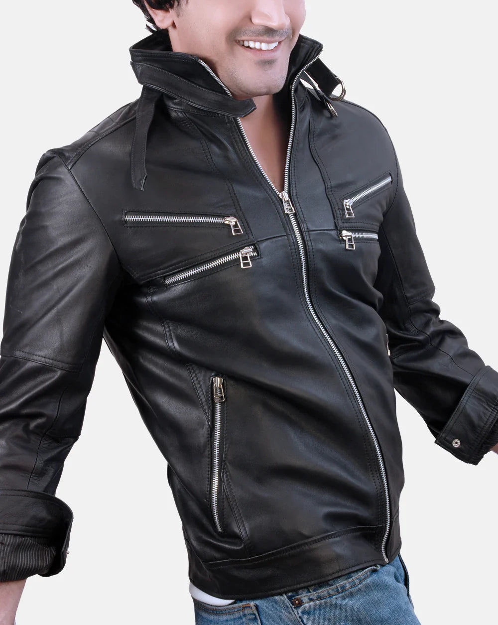 Dior Light Weight Black Bomber Genuine Leather Jacket