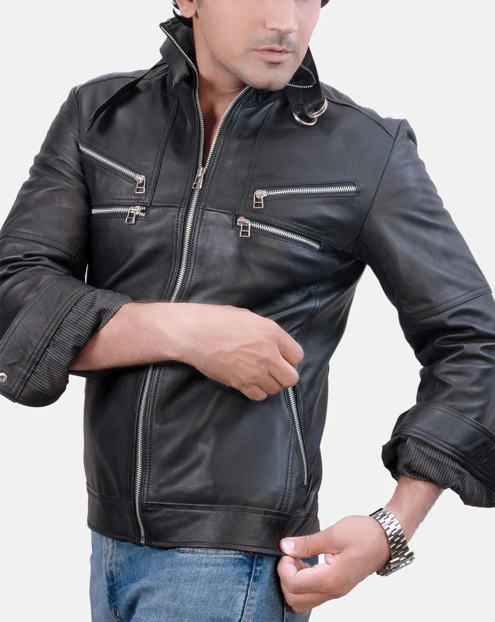 Dior Light Weight Black Bomber Genuine Leather Jacket