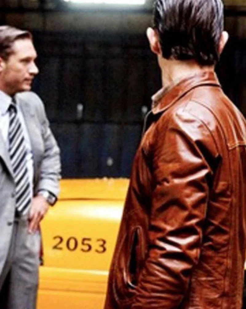 Joseph Gordon Brown Leather Shirt Style Jacket