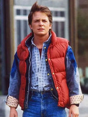 Back To The Future 2 Michael J Fox Puffer Red Vest