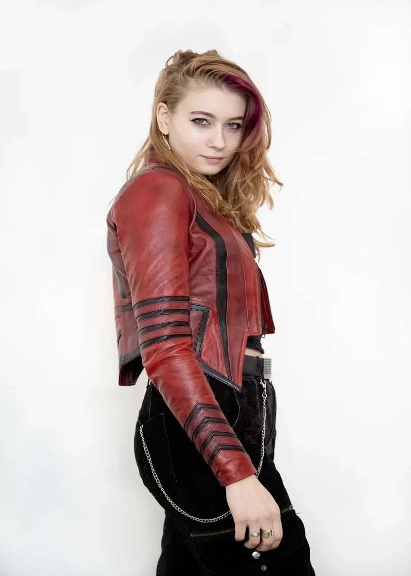 Scarlet Witch Red Leather Jacket