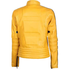 Kill Bill Uma Thurman Yellow Leather Jacket